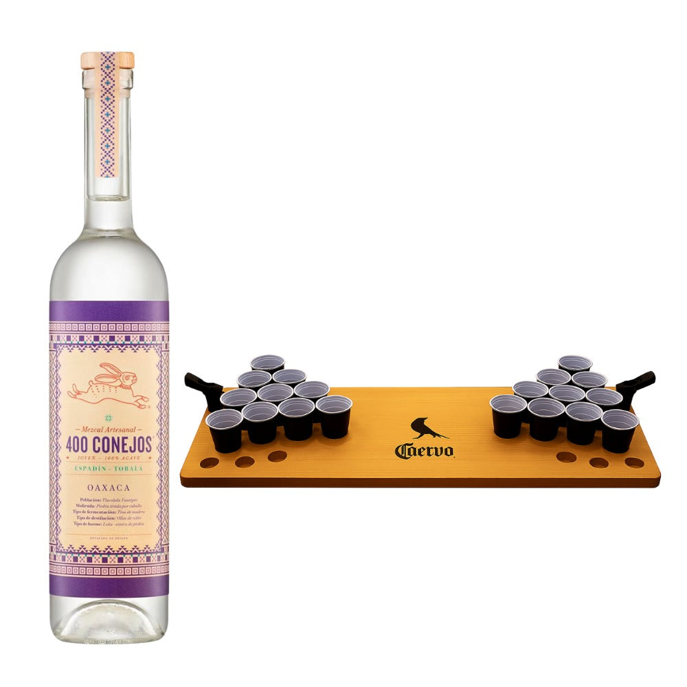 BEER PONG CUERVO + MEZCAL 400 CONEJOS TOBALA 750 ML