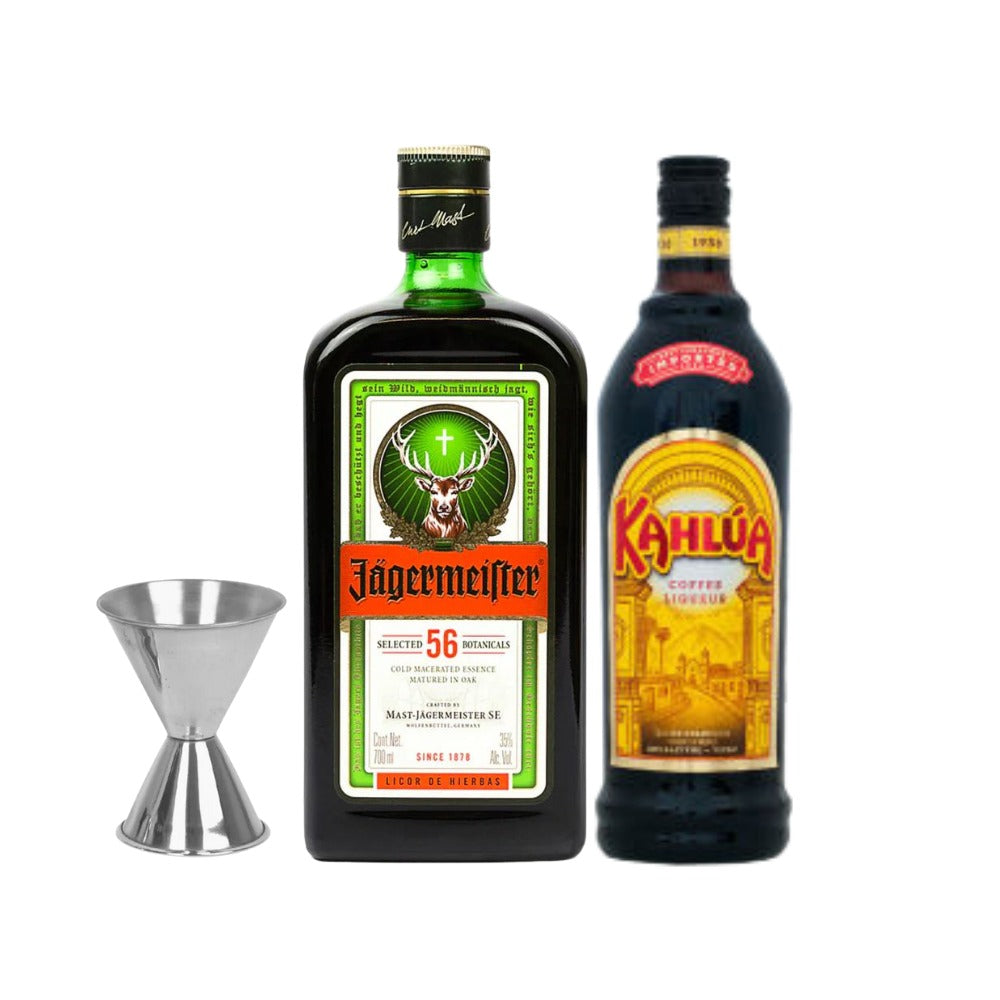 LICOR JÄGERMEISTER + LICOR KAHLUA + DOSIFICADOR