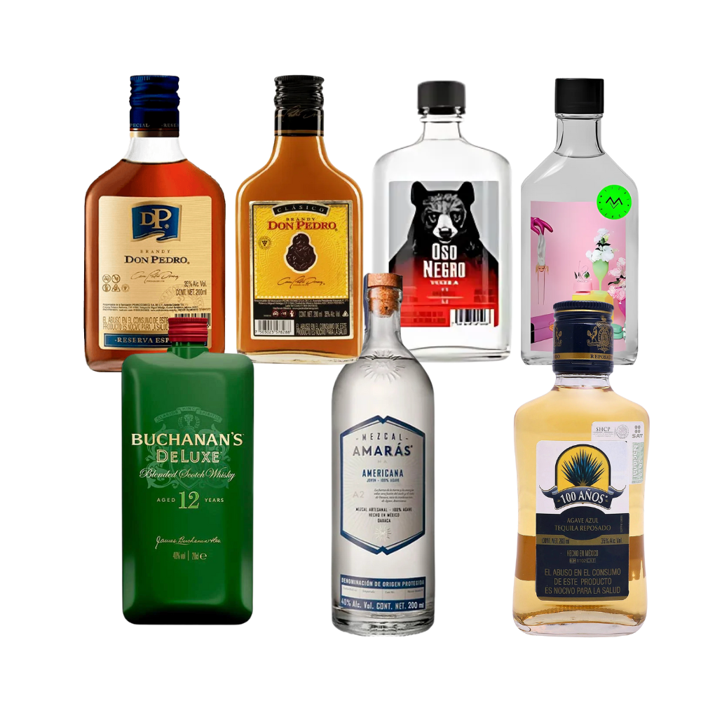 COLECCIÓN ESPECIAL DE LICORES 200 ML: 7 BOTELLAS SURTIDAS