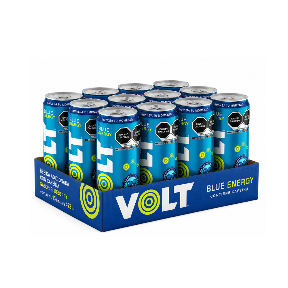 BEBIDA ENERGIZANTE VOLT BLUE 473 ML (15 PIEZAS)