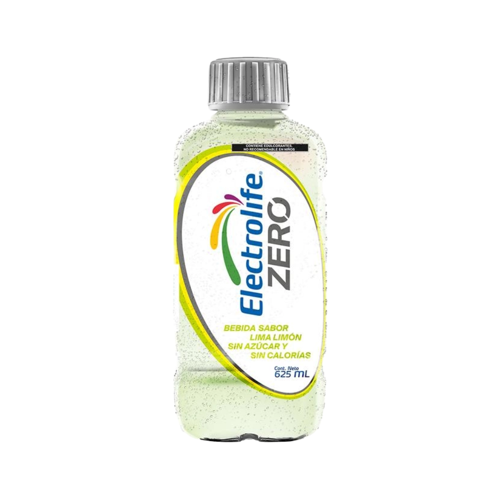 BEBIDA HIDRATANTE ELECTROLIFE ZERO LIMA-LIMON 625 ML (CAJA 12 PIEZAS)