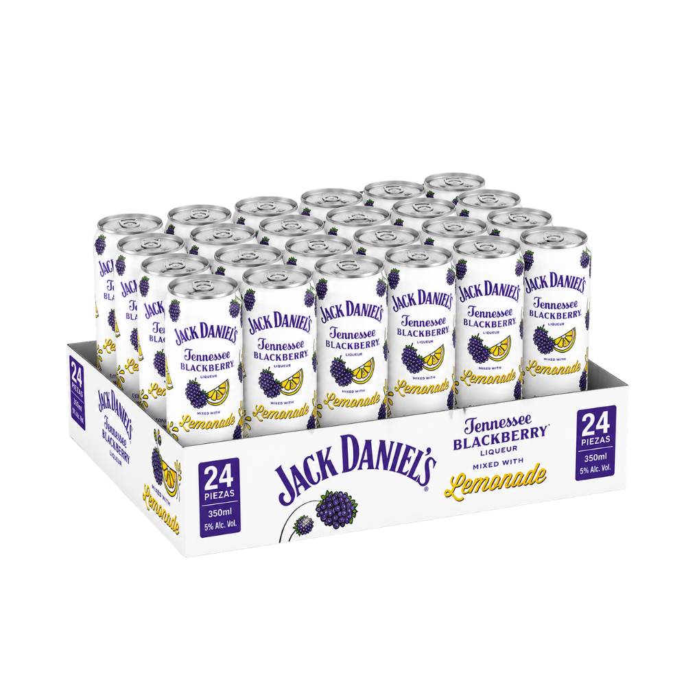 BEBIDA PREPARADA JACK DANIEL'S BLACKBERRY LEMONADE 350 ML (24 PIEZAS)