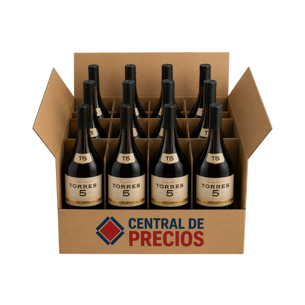 BRANDY TORRES 5 de 700 ML (12PIEZAS)