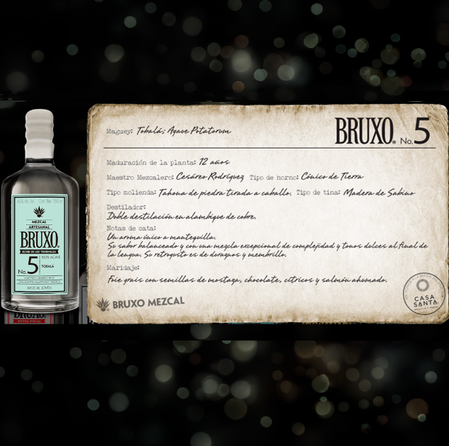 MEZCAL BRUXO NO. 5 TOBALA 750 ML