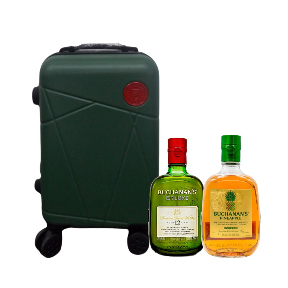 MALETA BUCHANAN´S + 2 BOTELLAS DE REGALO: BUCHANAN´S 12 Y PINEAPPLE