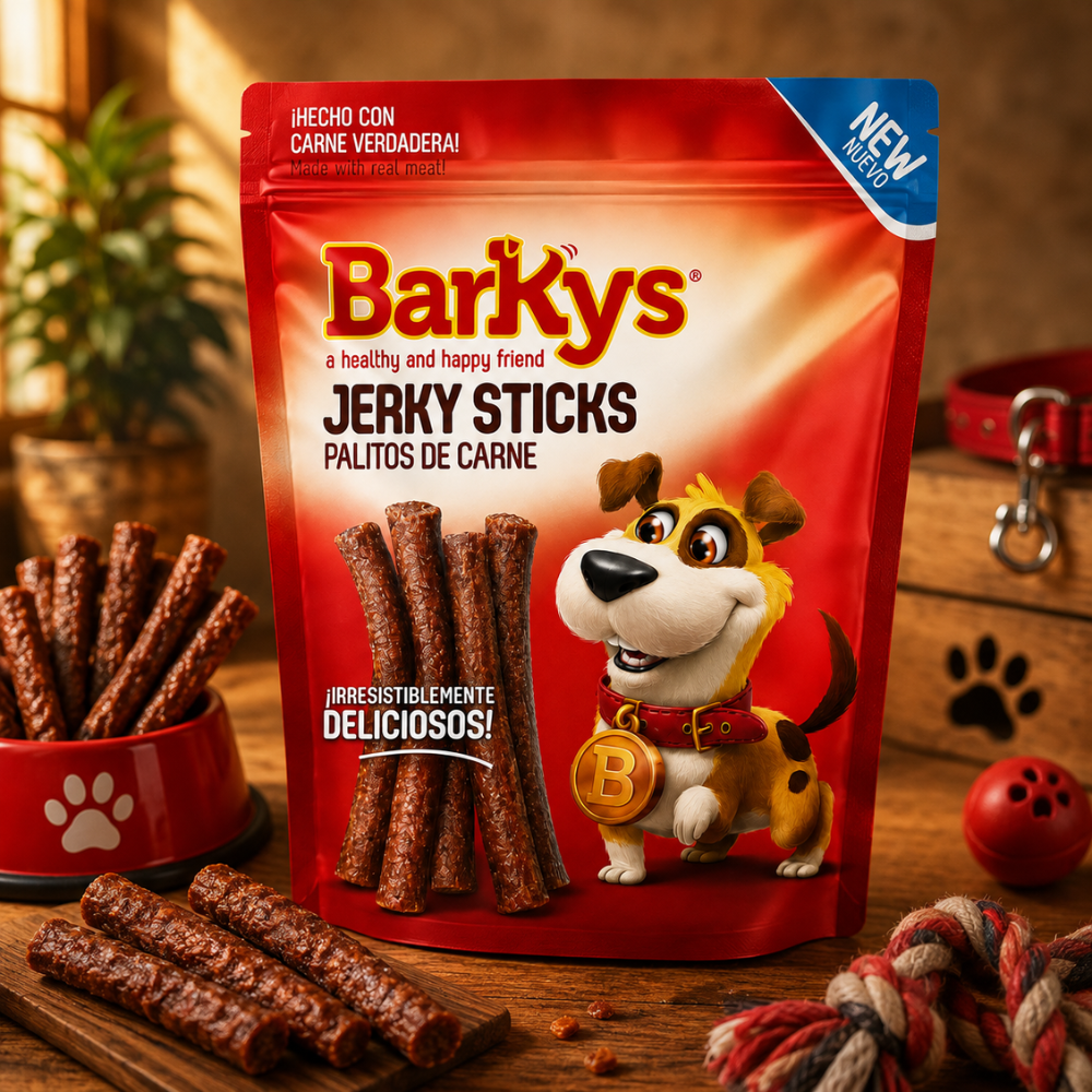 ALIMENTO PARA PERRO PALITOS DE CARNE BARKYS 1 KG