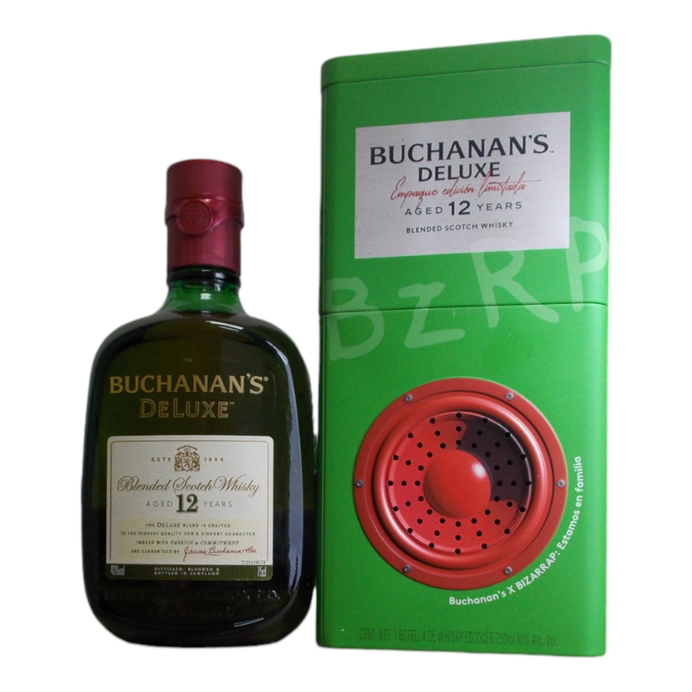 WHISKY BUCHANAN´S DeLUXE 12 750 ML + LATA AMPLIFICADORA