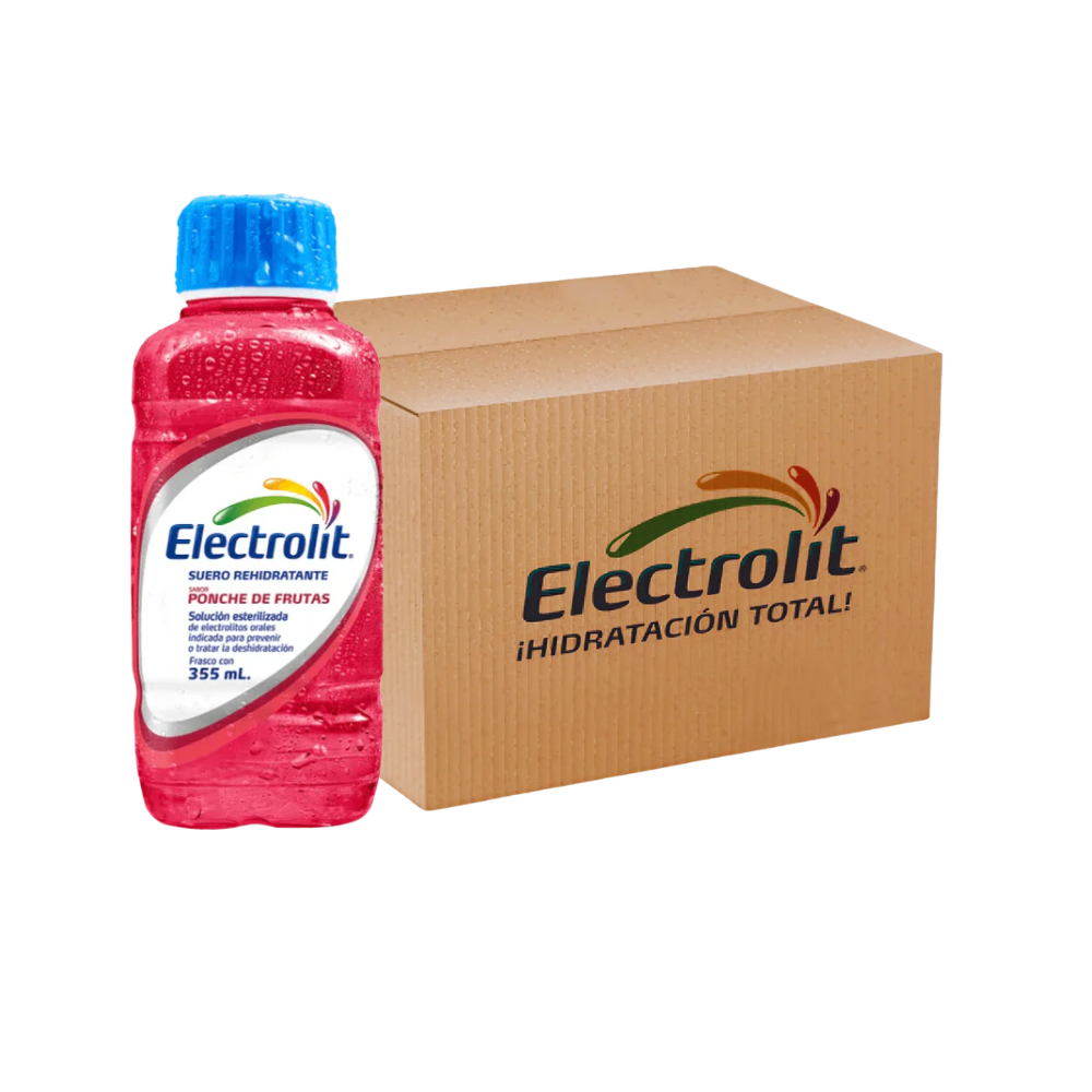 BEBIDA HIDRATANTE ELECTROLIT PONCHE DE FRUTAS 355 ML (CAJA 30 PIEZAS)