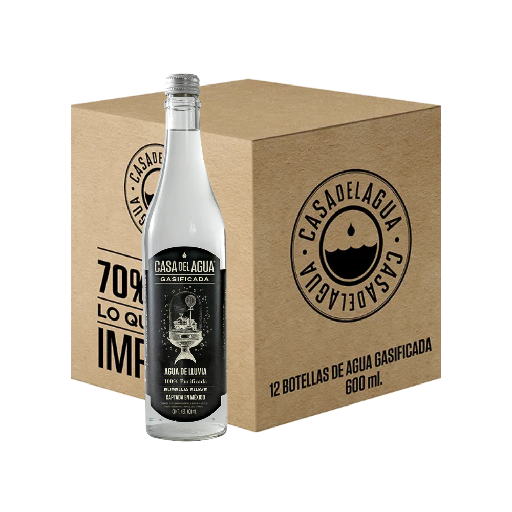 AGUA GASIFICADA CASA DEL AGUA 600 ML (12 PIEZAS)