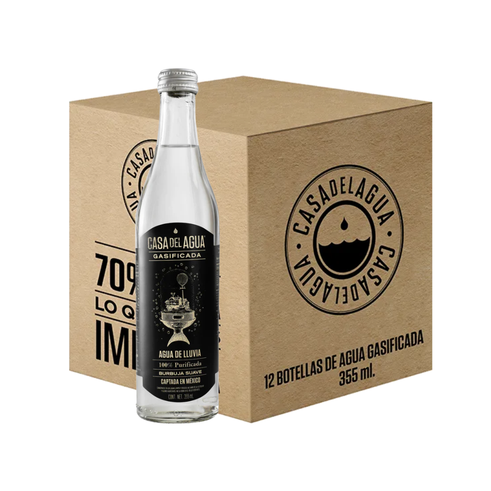 AGUA GASIFICADA CASA DEL AGUA 355 ML (12 PIEZAS)