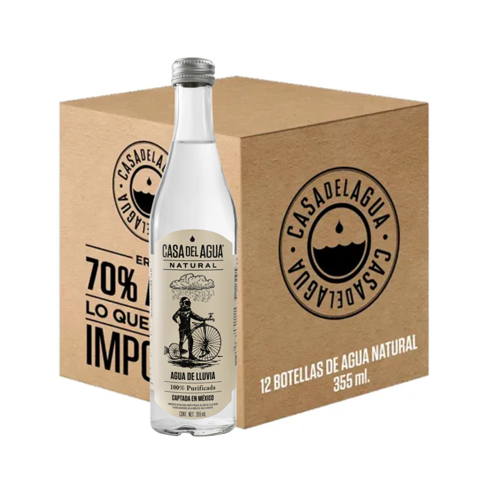AGUA NATURAL CASA DEL AGUA 355 ML (12 PIEZAS)