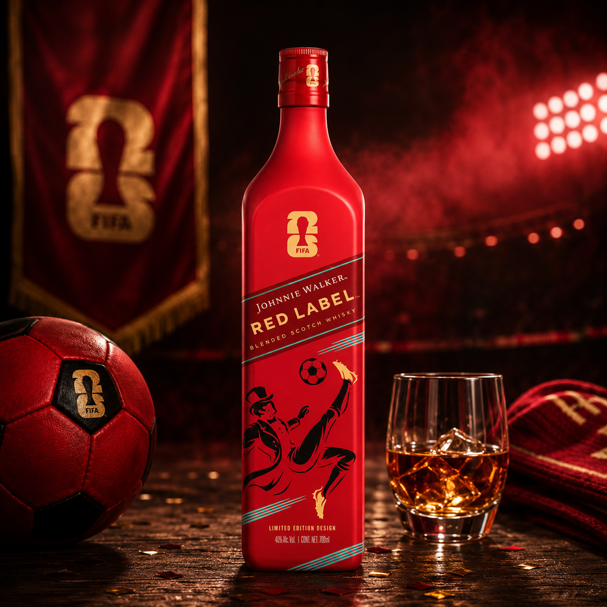 WHISKY J.W. RED LABEL EDICIÓN MUNDIAL 700 ML