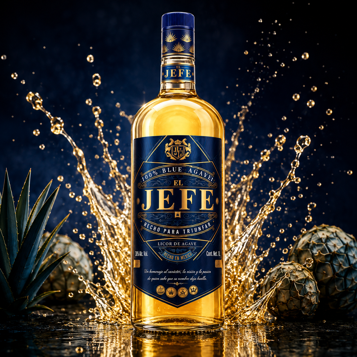 LICOR DE AGAVE EL JEFE XTREMO 1000 ML