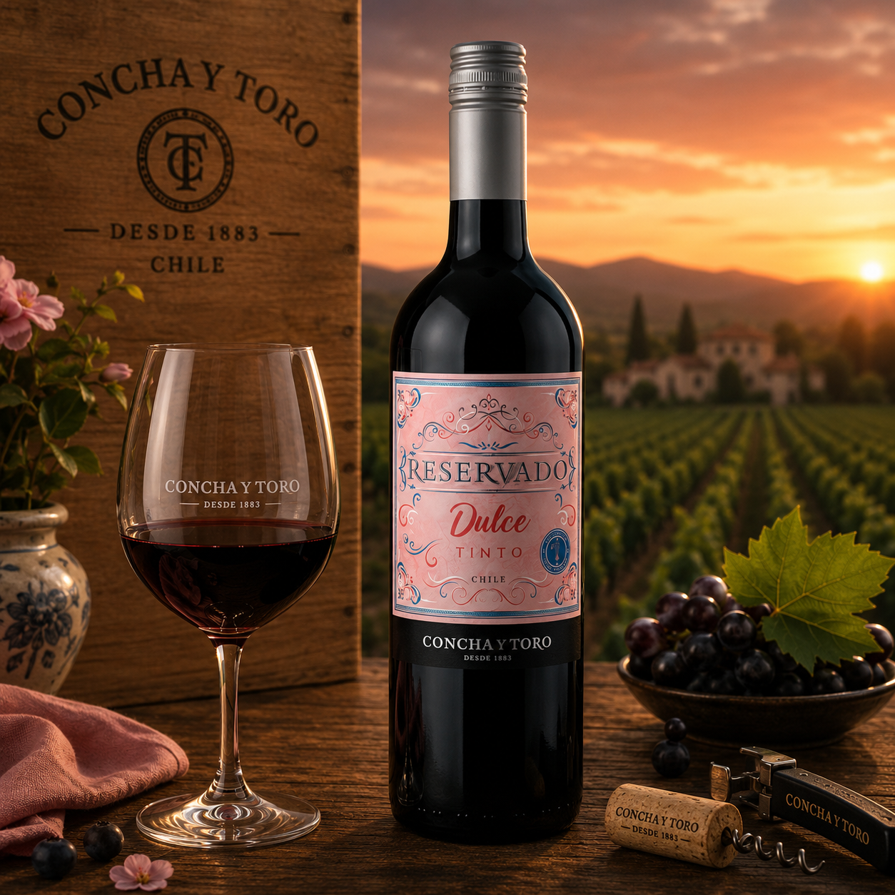 VINO TINTO RESERVADO CONCHA Y TORO SWEET RED 750 ML