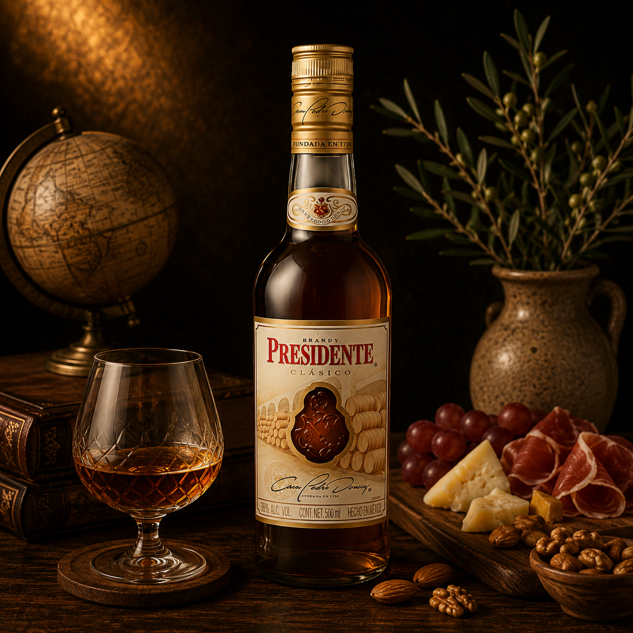BRANDY PRESIDENTE CLASICO 500 ML