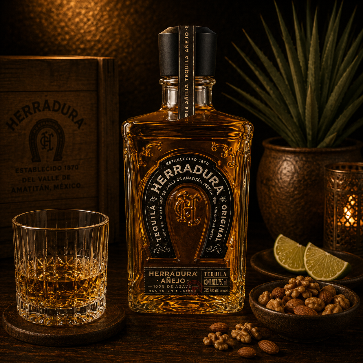 TEQUILA HERRADURA AÑEJO 750 ML