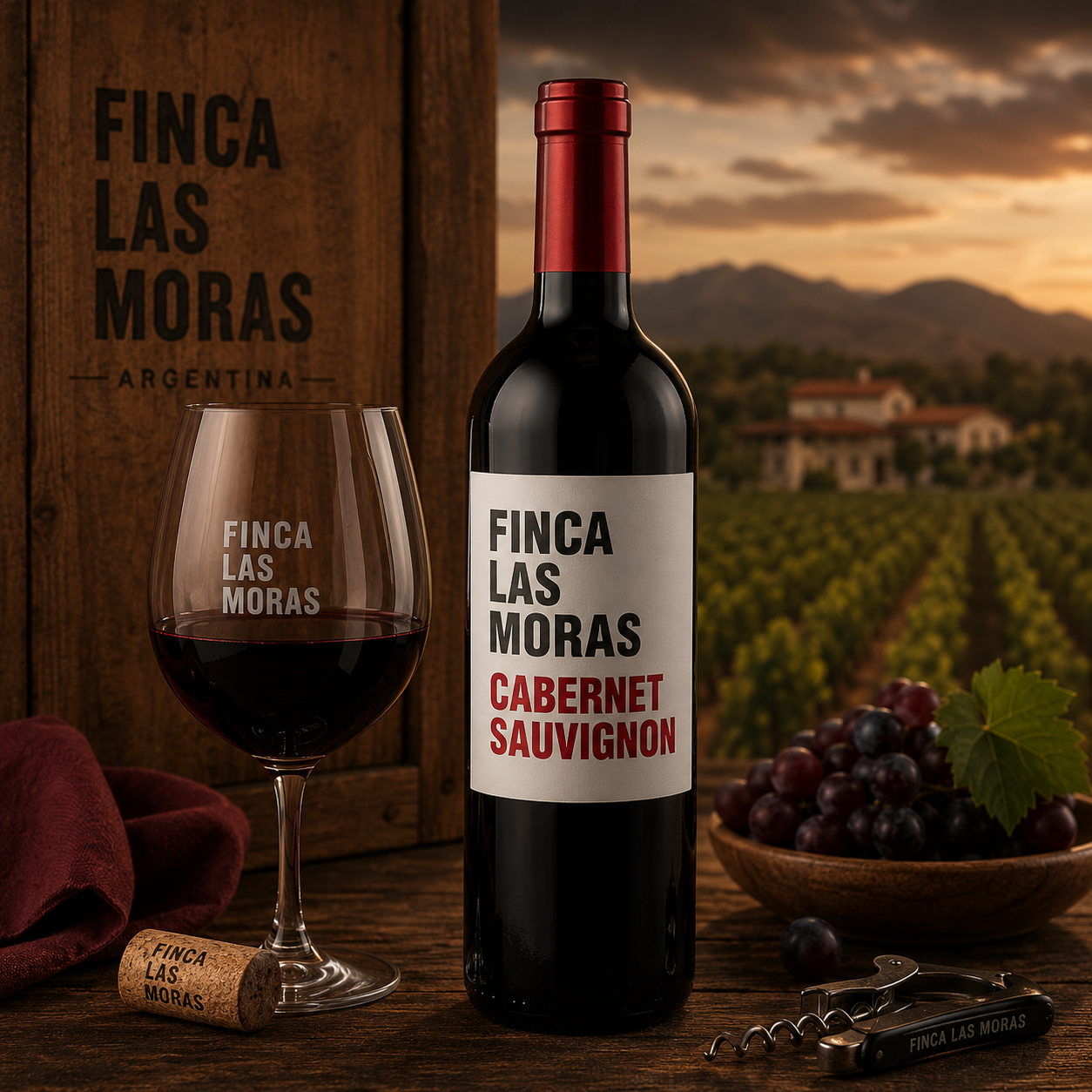 VINO TINTO LAS MORAS CABERNET SAUVIGNON 750ML