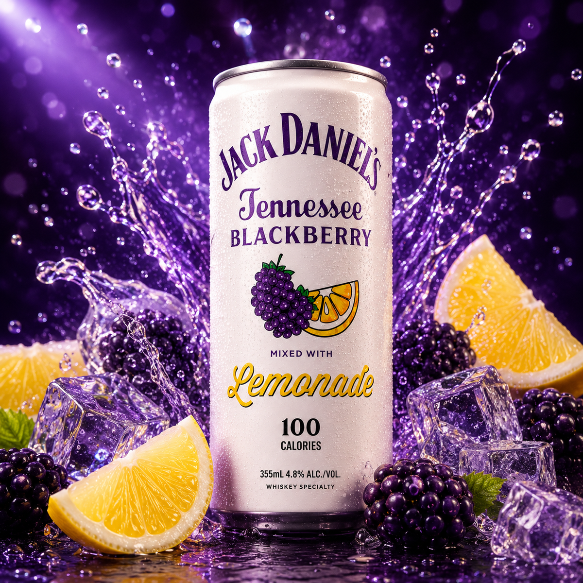 BEBIDA PREPARADA JACK DANIEL'S BLACKBERRY LEMONADE 473 ML (24 PIEZAS)