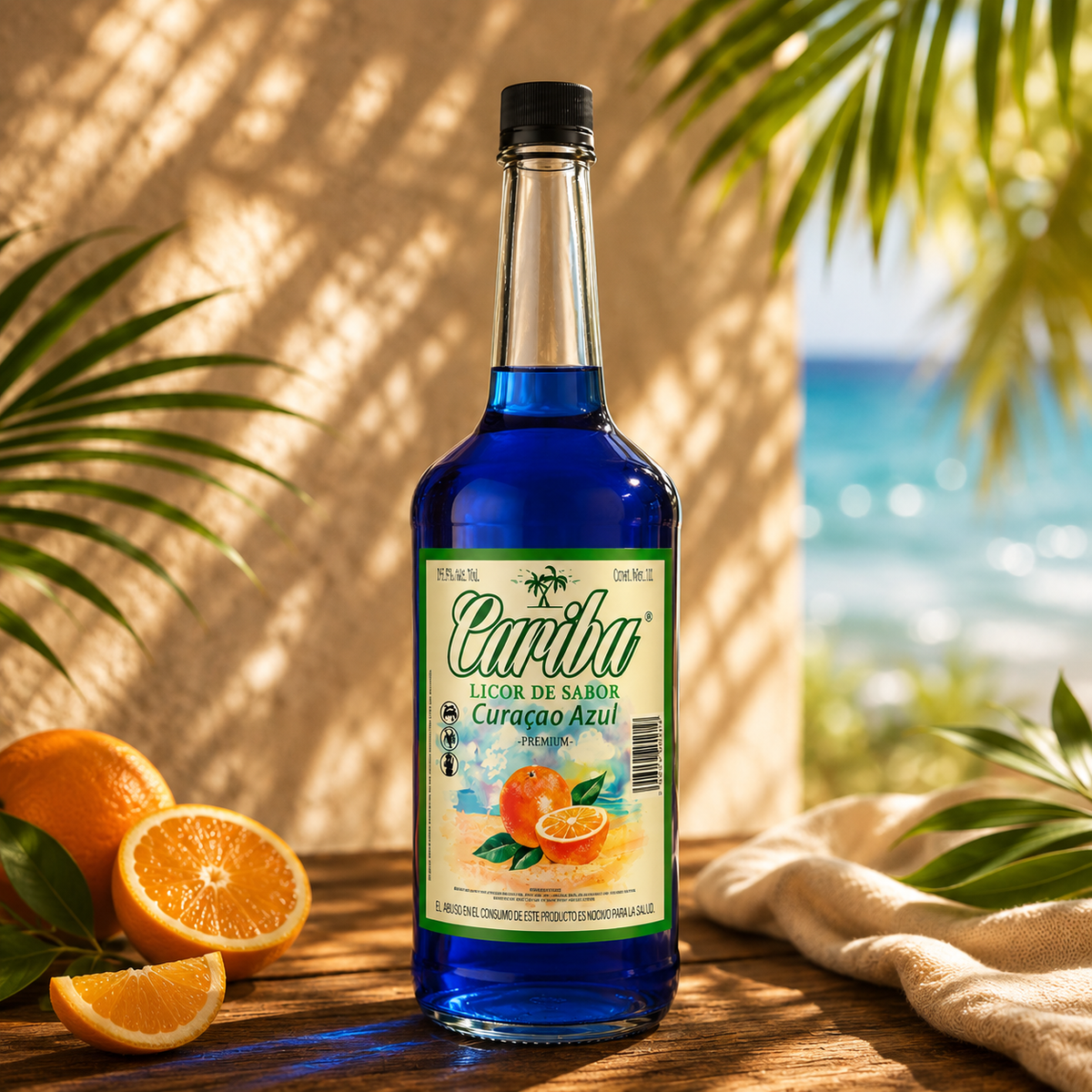 LICOR CARIBU CURACAO AZUL 1000ML