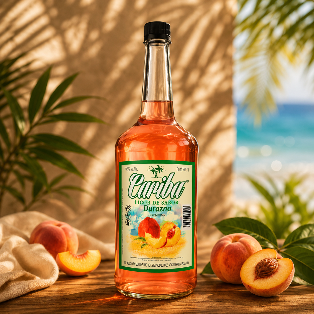 LICOR CARIBU DURAZNO 1000ML