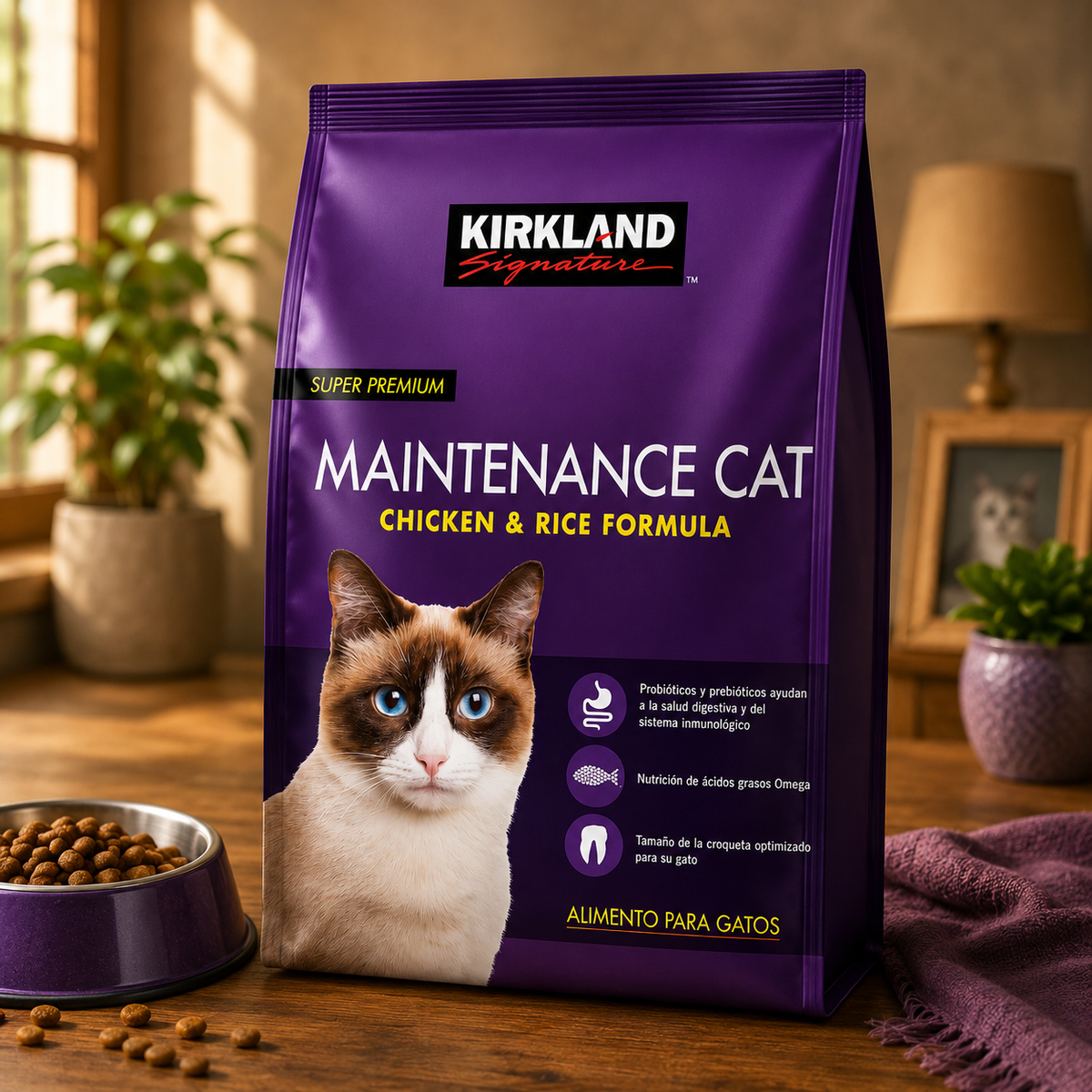 ALIMENTO PARA GATO KIRKLAND SIGNATURE CON POLLO Y ARROZ 11.3 KG