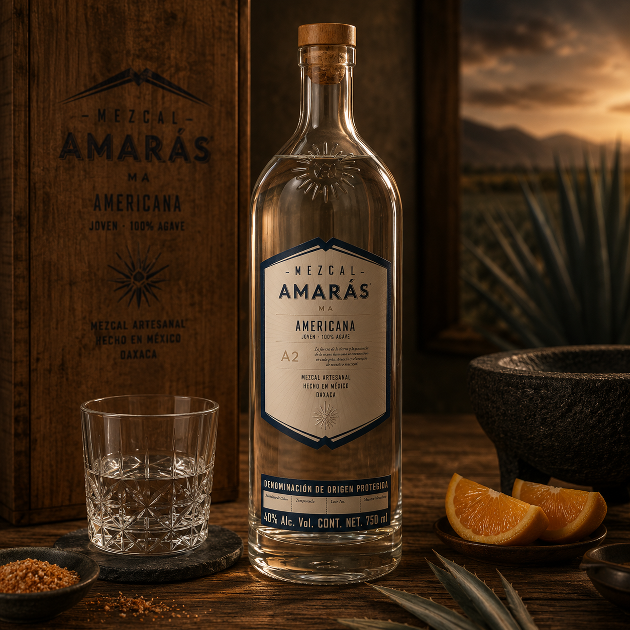 MEZCAL AMARÁS AMERICANA 750 ML