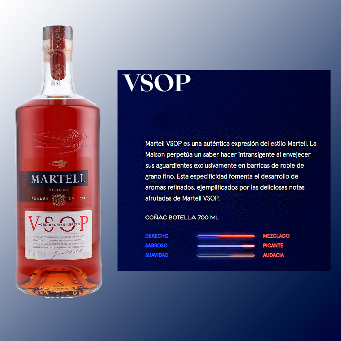 COGNAC MARTELL VSOP DE 700 ML