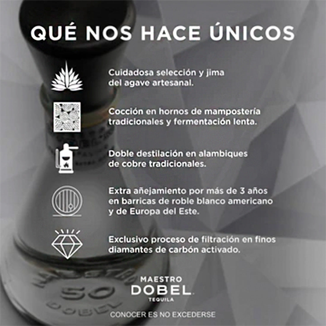TEQUILA MAESTRO DOBEL 50 CRISTALINO 750 ml