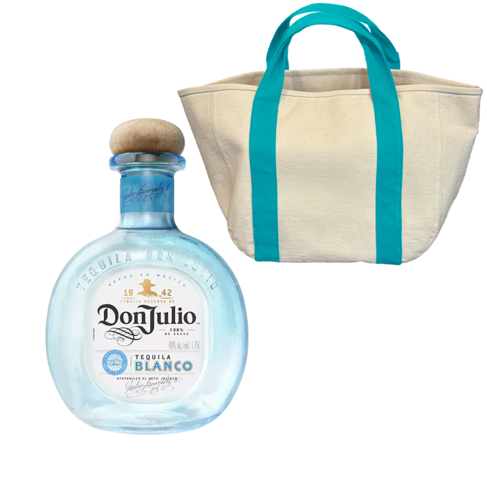 TEQUILA DON JULIO BLANCO 1750 ML +BOLSA BLANCA PARA PLAYA