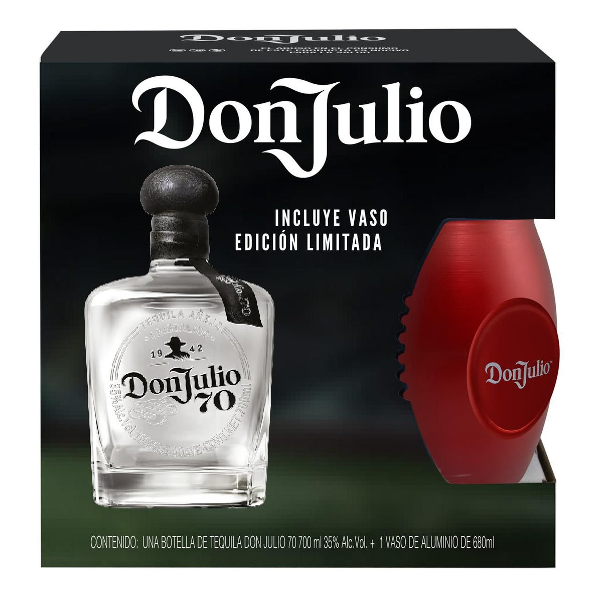 TEQUILA DON JULIO 70 700 ML+ VASO NFL (SAN FRANCISCO 49ERS)