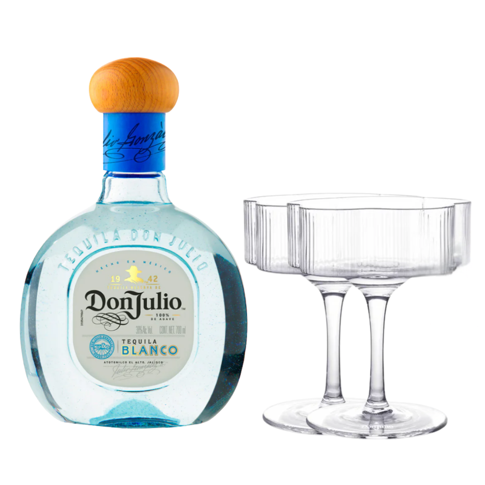 TEQUILA DON JULIO BLANCO 700 ML + 2 COPAS
