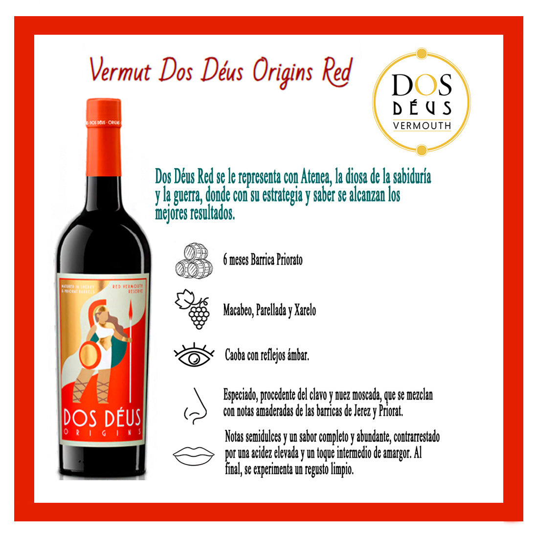 APERITIVO DOS DEUS RESERVE RED VERMOUTH 750 ML