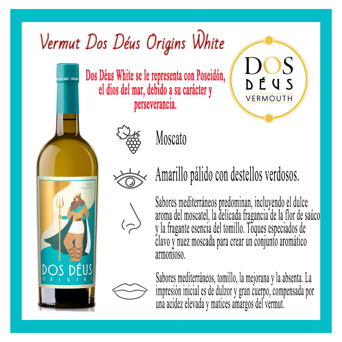 APERITIVO DOS DEUS RESERVE WHITE VERMOUTH 750 ML