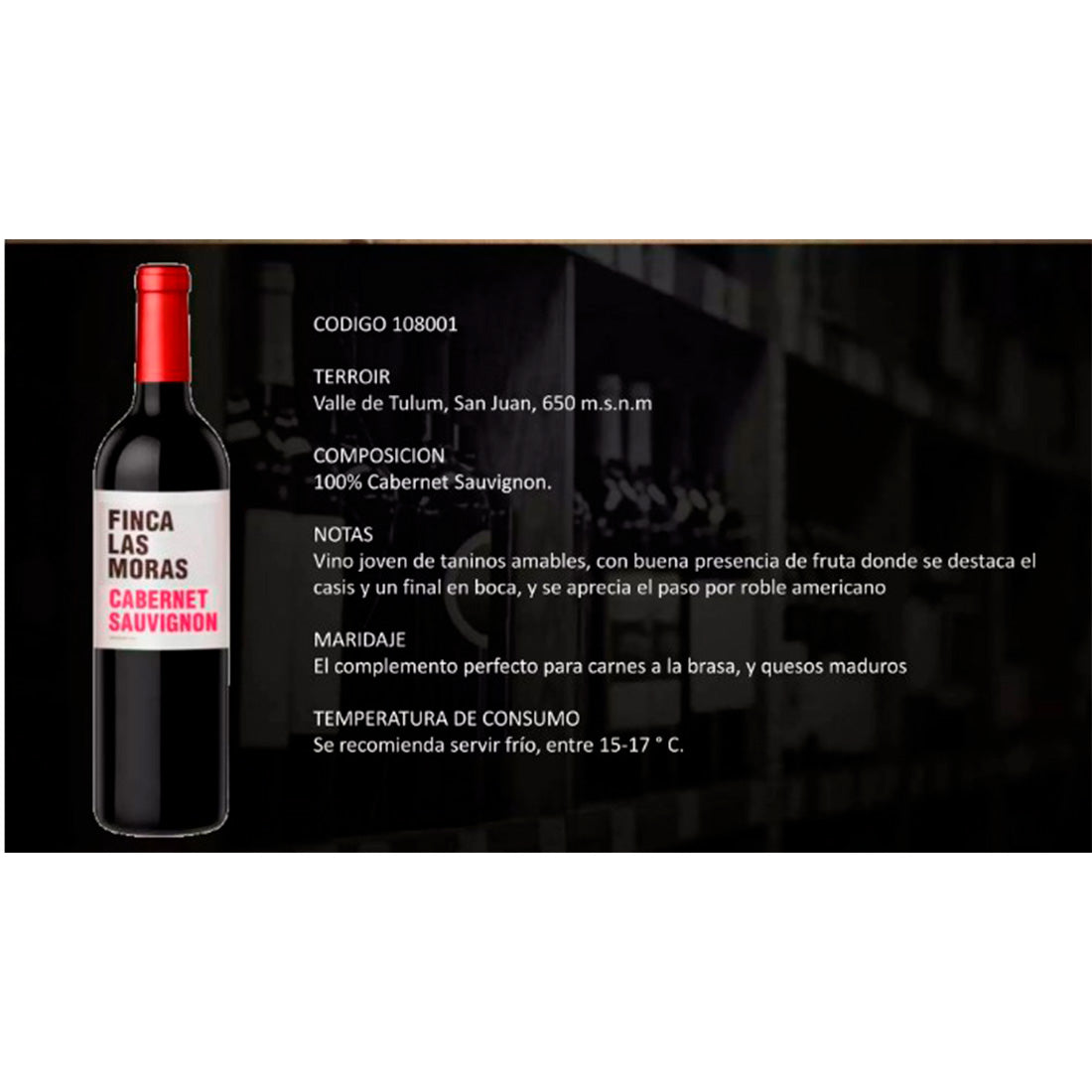 3X2 VINO TINTO LAS MORAS CABERNET SAUVIGNON 750 ml