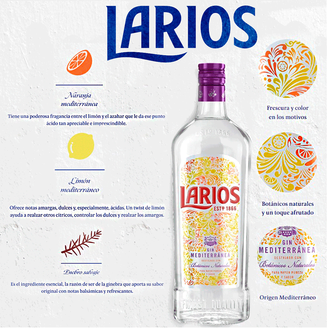 GINEBRA LARIOS DRY GIN 700 ml