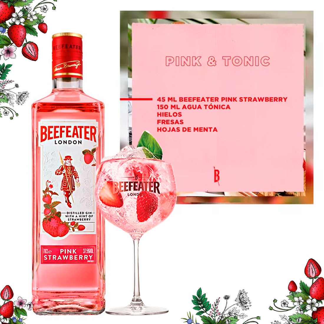 GINEBRA BEEFEATER PINK 700 ML