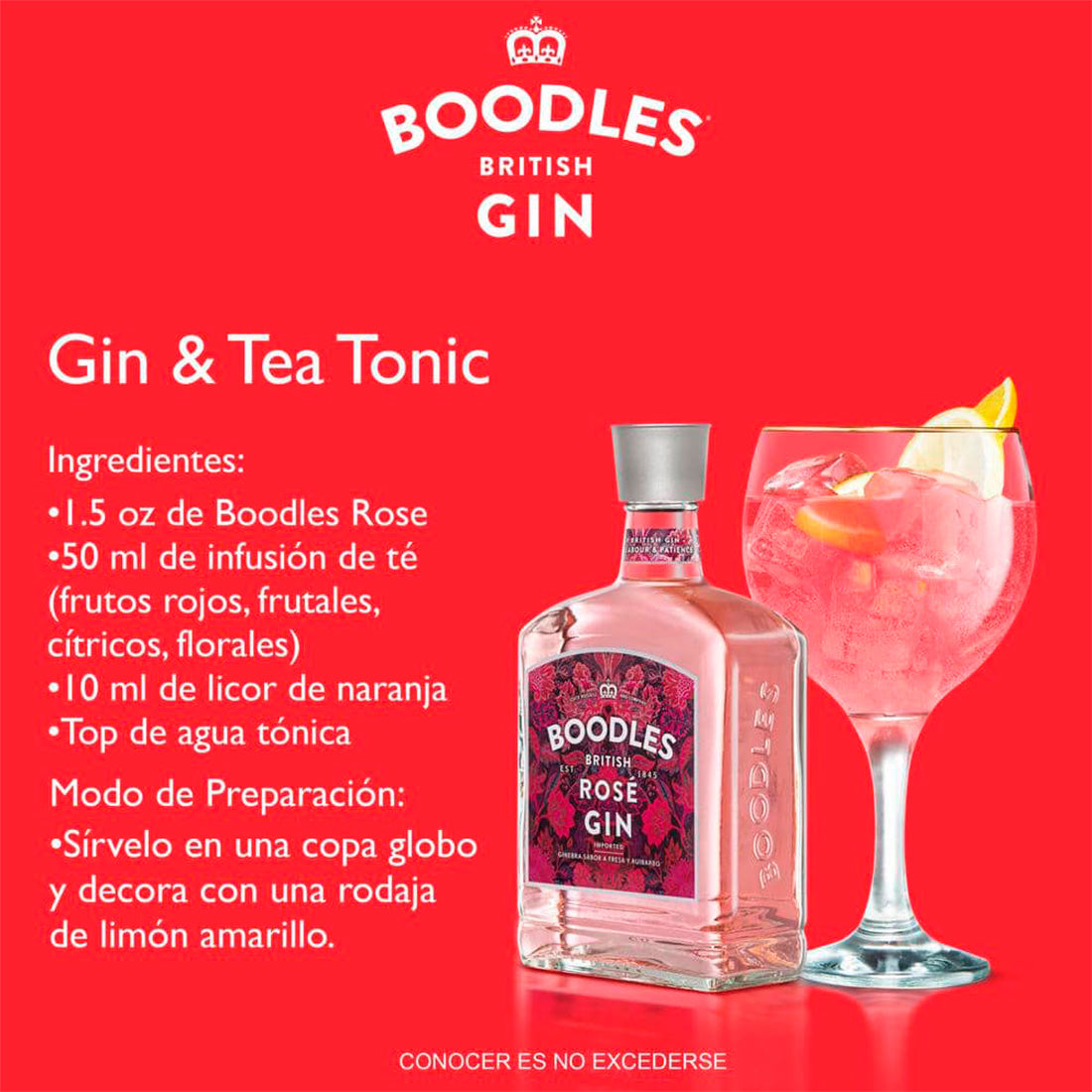 GINEBRA BOODLES ROSÉ 750 ml