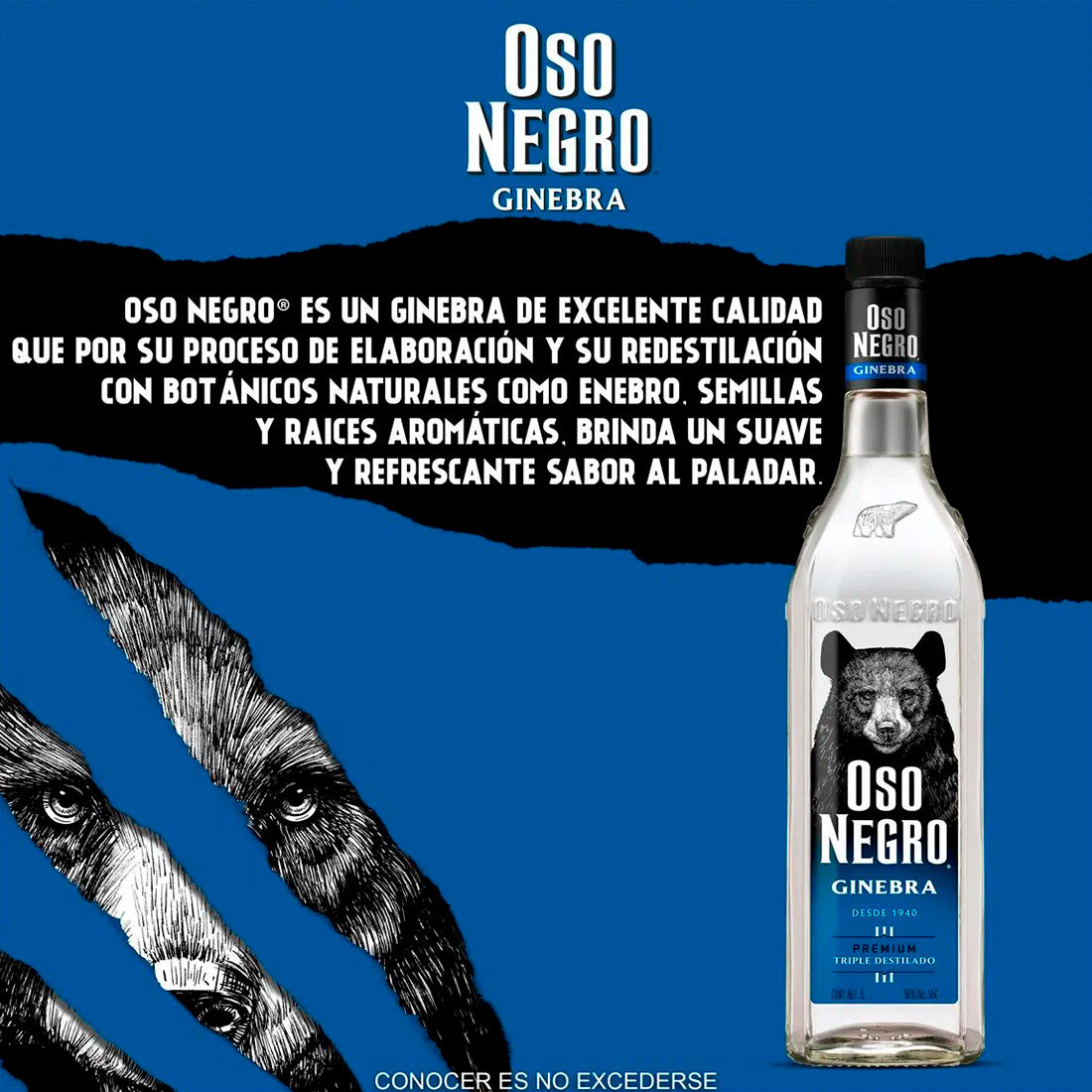 GINEBRA OSO NEGRO 1000 ml