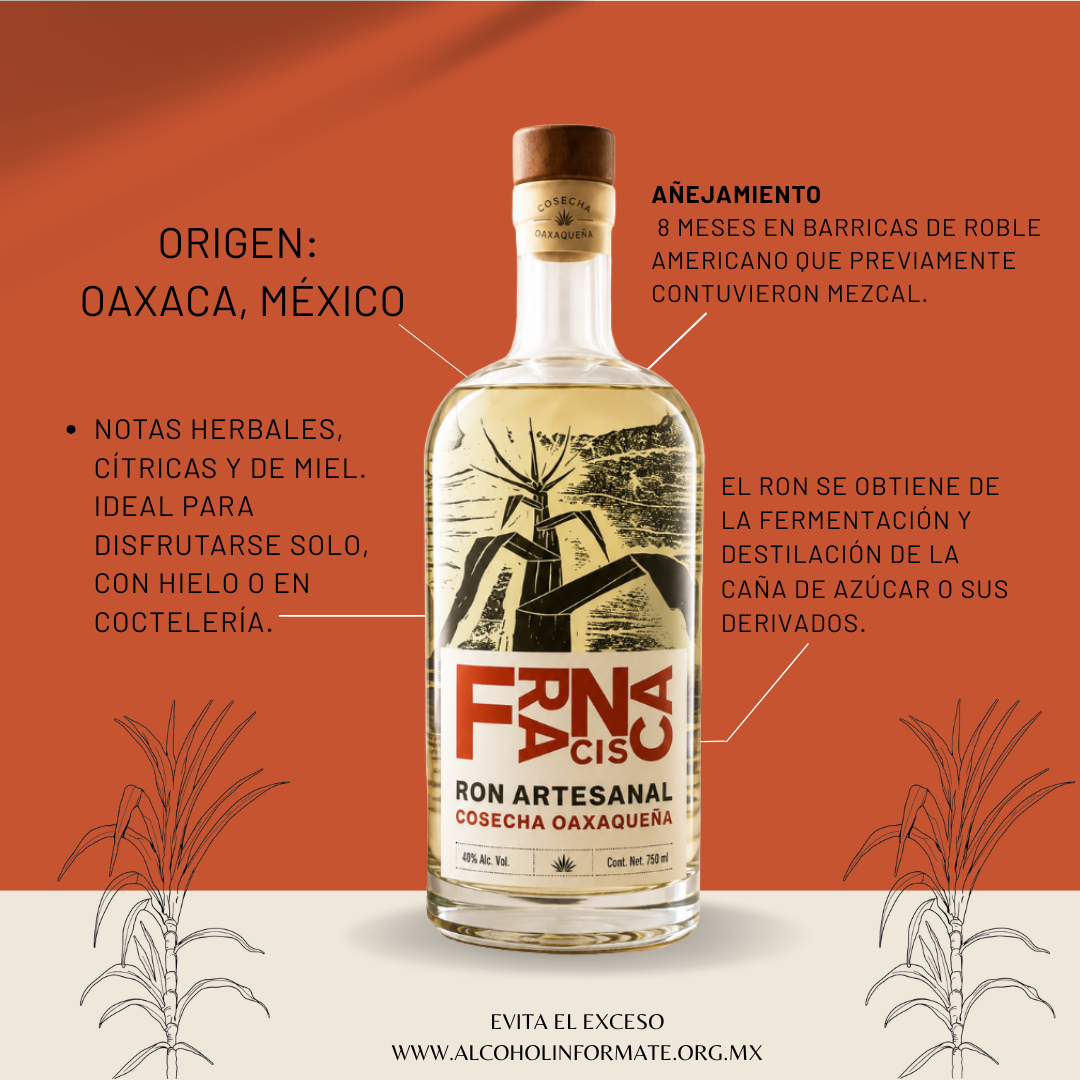 RON BLANCO FRANCISCA COSECHA OAXAQUEÑA 700 ML