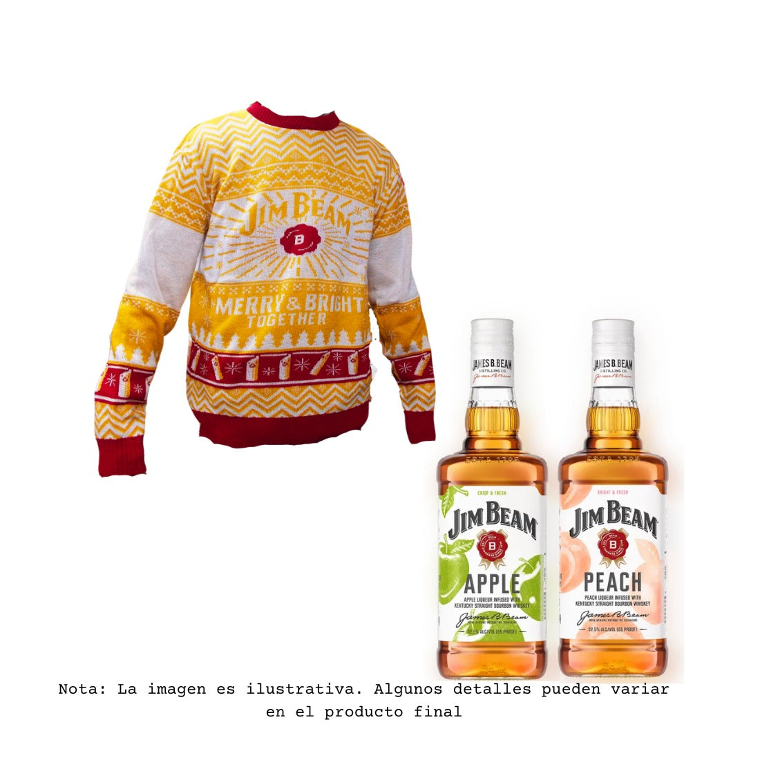 JIM BEAM: DOS BOTELLAS DE SABORES CON UGLY SWEATER DE REGALO