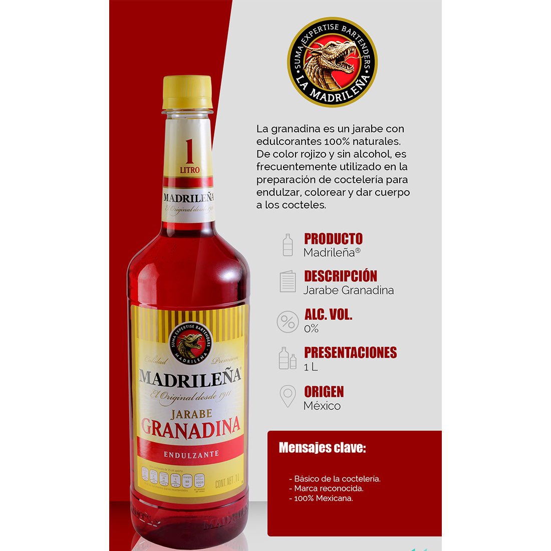 JARABE GRANADINA 1000 ml