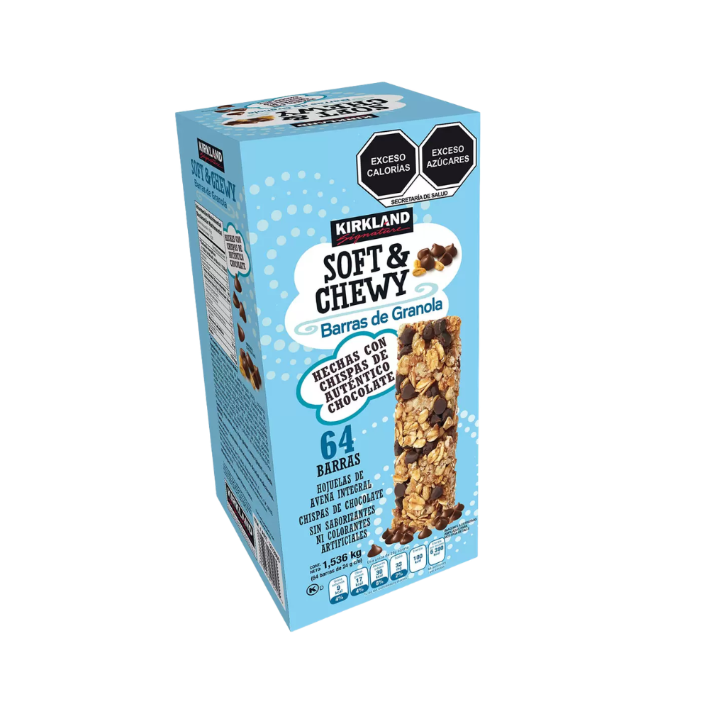 BARRAS DE GRANOLA SOFT &amp; CHEWY KIRKLAND SIGNATURE 64 PZAS
