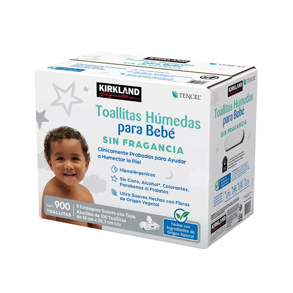 TOALLITAS HÚMEDAS PARA BEBÉ KIRKLAND SIGNATURE 900 PZAS