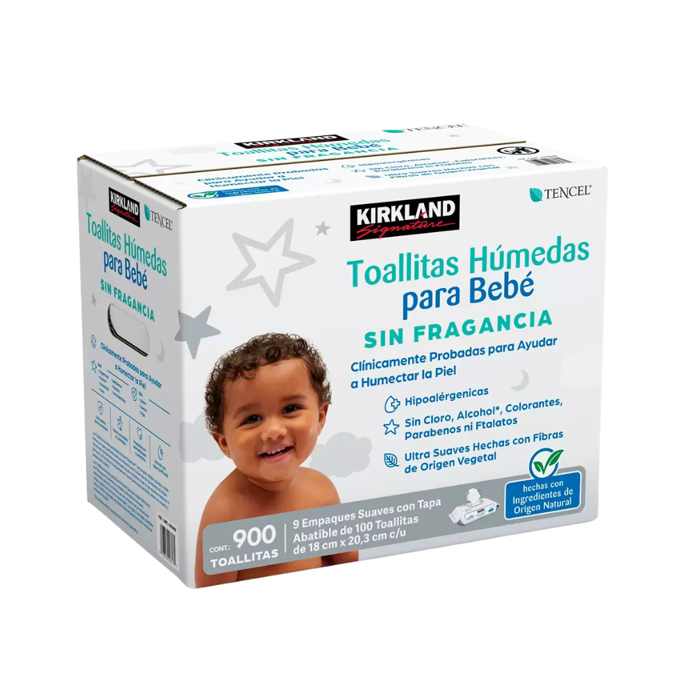 TOALLITAS HÚMEDAS PARA BEBÉ KIRKLAND SIGNATURE 900 PZAS
