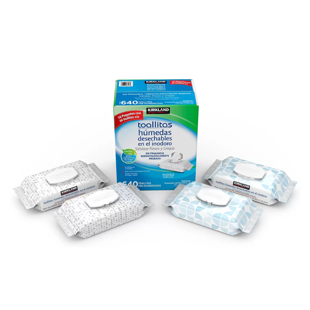 TOALLITAS HÚMEDAS DESECHABLES KIRKLAND SIGNATURE 640 PZAS