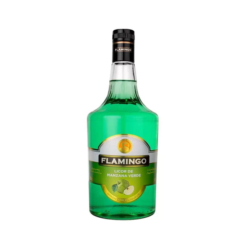 LICOR FLAMINGO DE MANZANA VERDE 1000 ML
