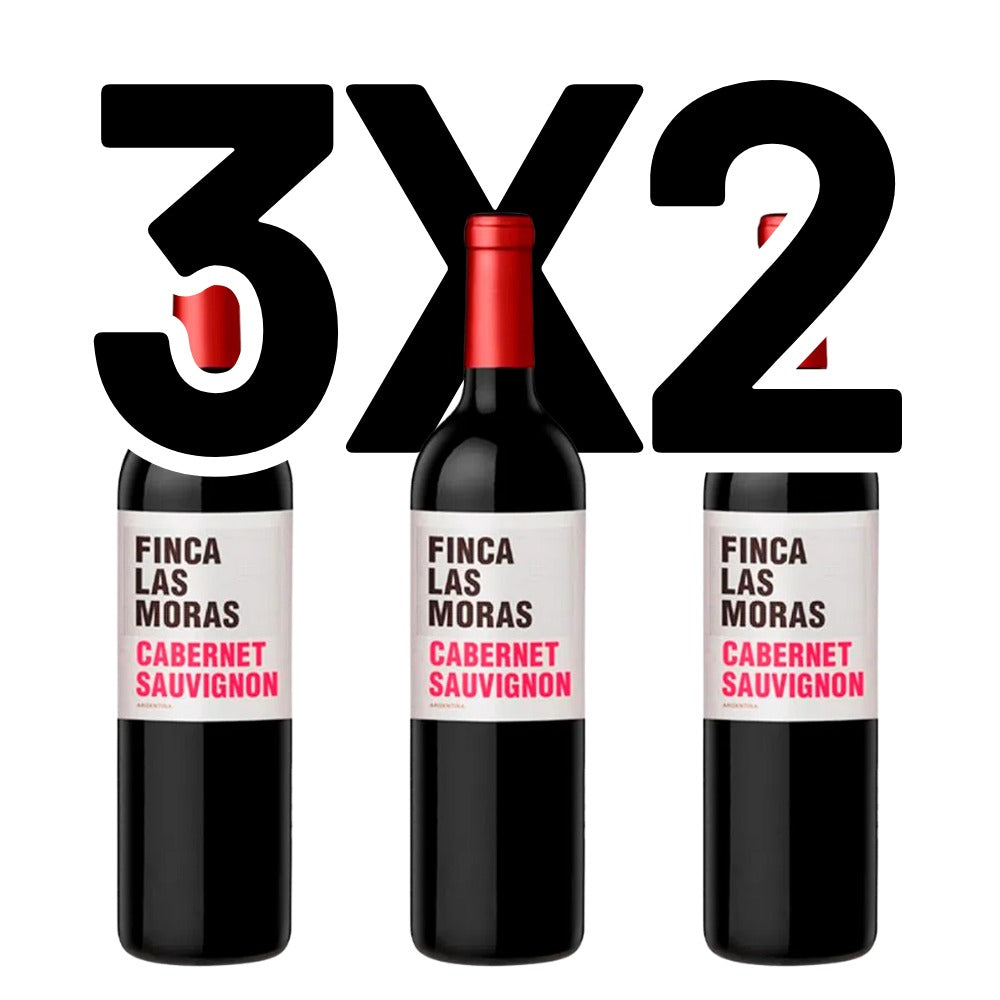 3X2 VINO TINTO LAS MORAS CABERNET SAUVIGNON 750 ml