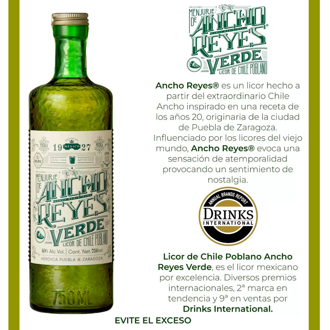 LICOR ANCHO REYES DE CHILE ANCHO 750 ML