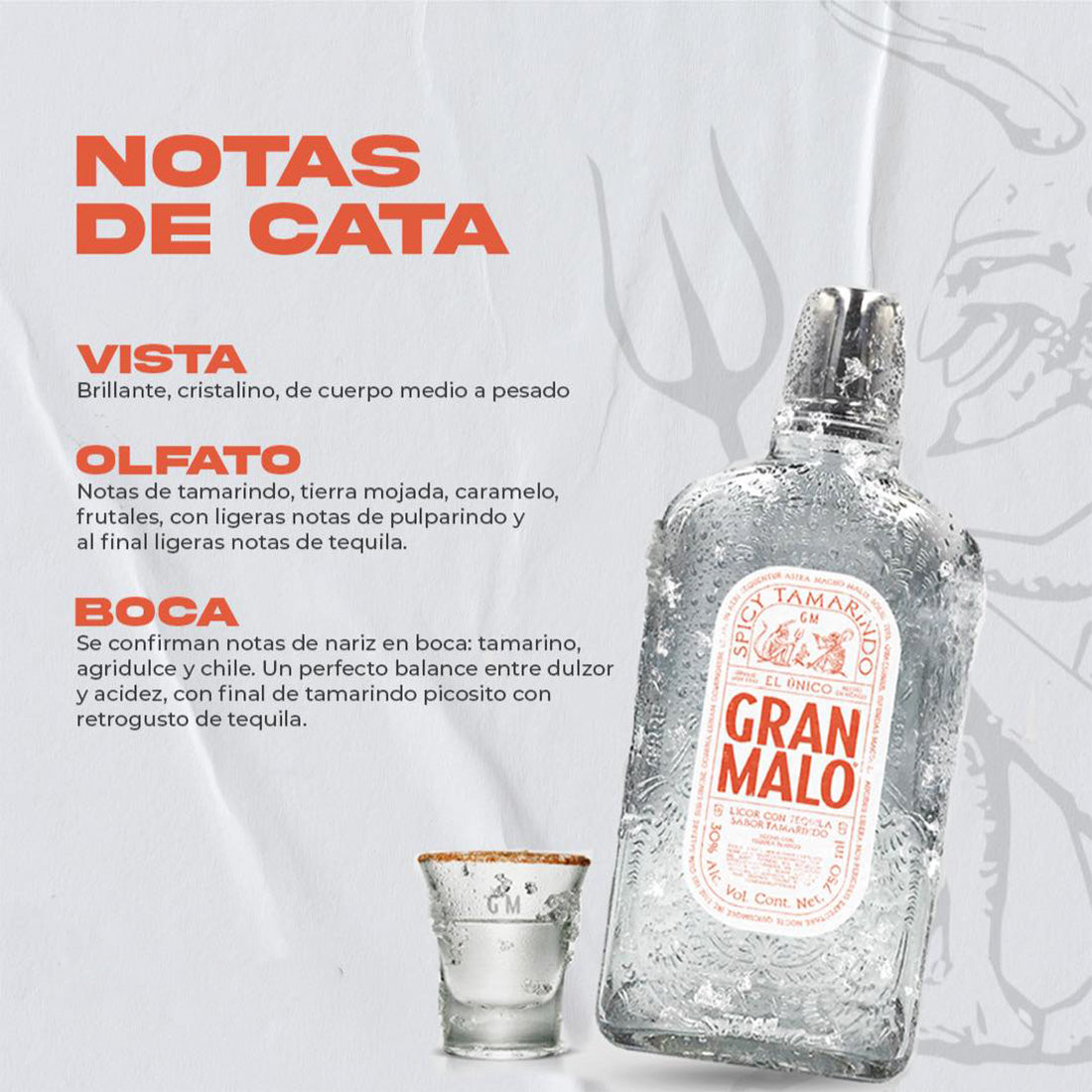 GRAN MALO SABOR TAMARINDO LICOR DE TEQUILA 750 ml