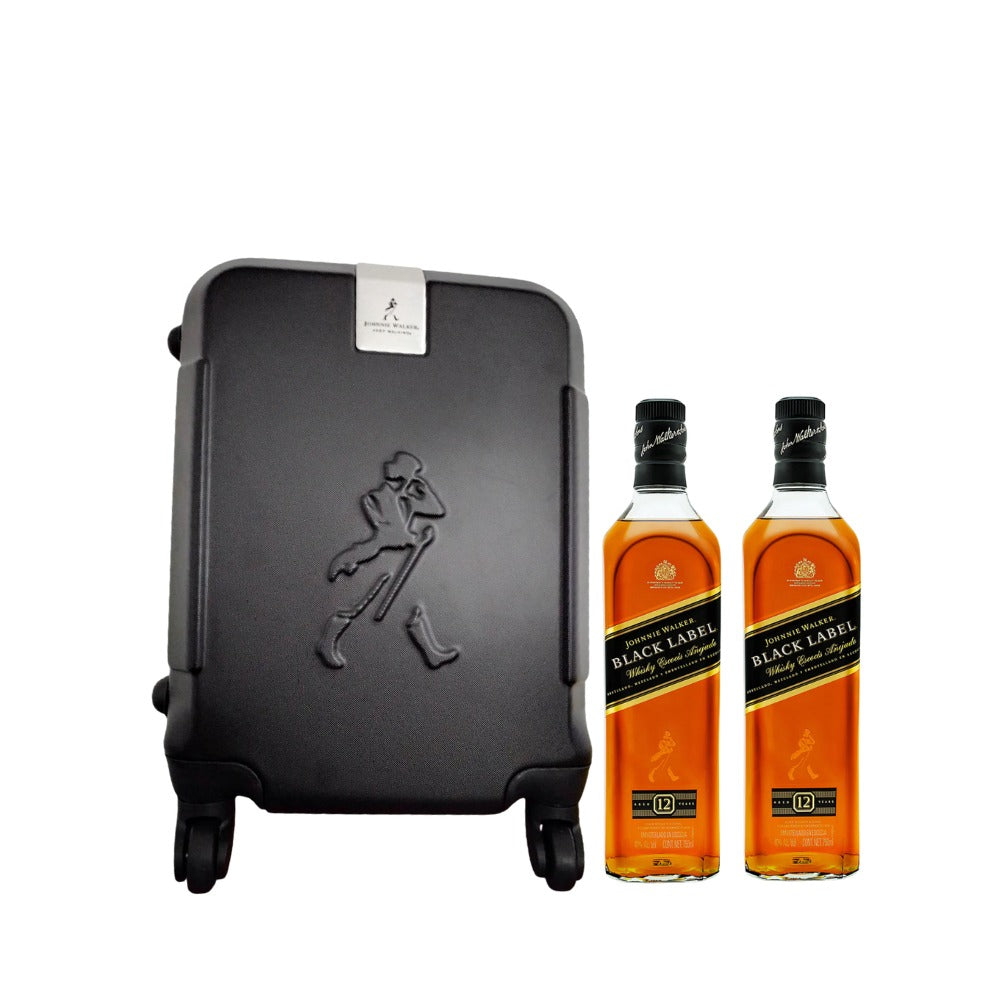 MALETA JOHNNIE WALKER + DOS BOTELLAS DE REGALO BLACK LABEL 1000 ML